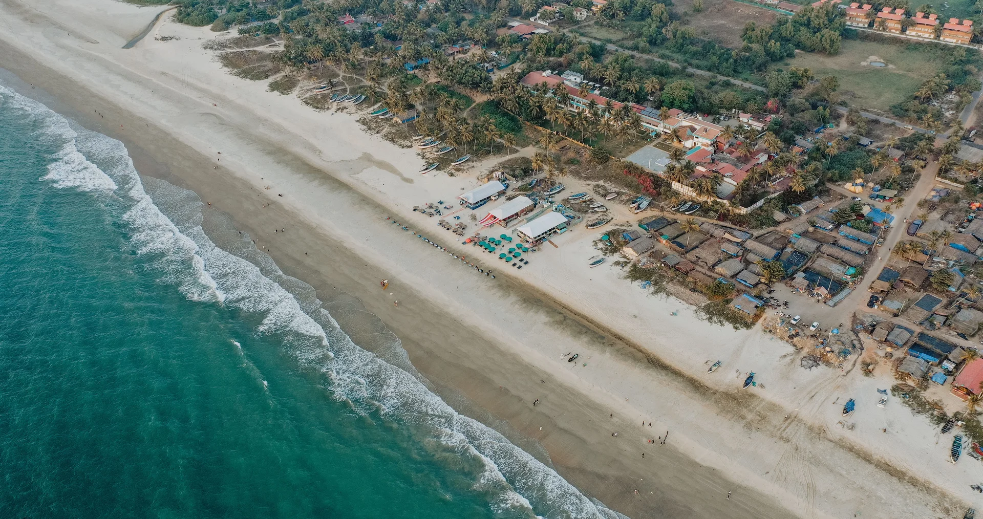Goa coastline and tropical beach landscape