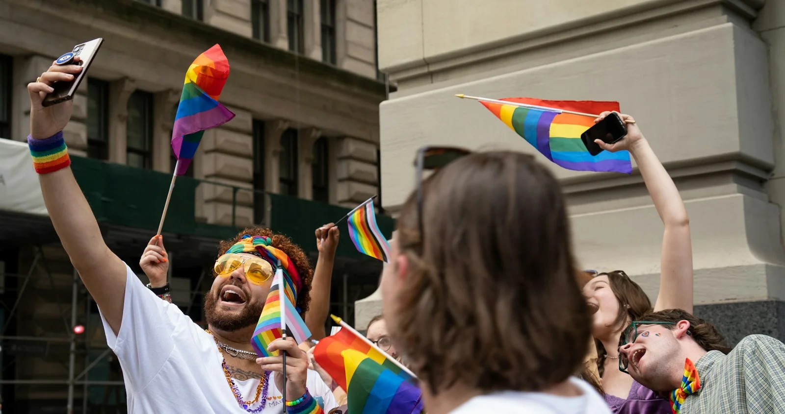 LGBTQ+ friends travelling together
