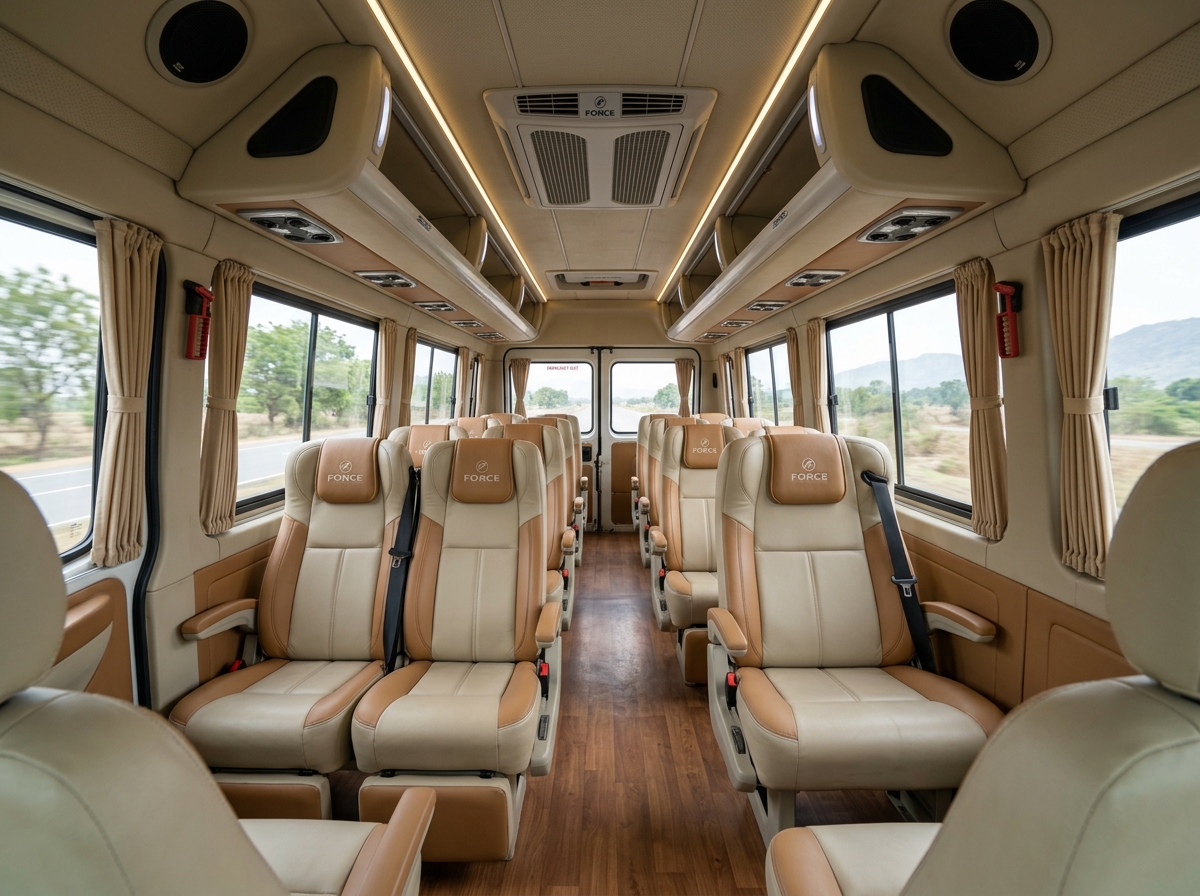 Spacious 2x1 Reclining Velvet Bucket Seats